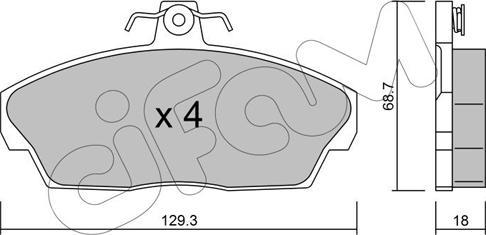 Cifam 822-174-1 - Brake Pad Set, disc brake parts5.com