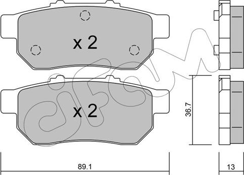 Cifam 822-176-0 - Komplet pločica, disk-kočnica parts5.com