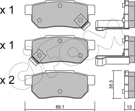 Cifam 822-170-1 - Fékbetétkészlet, tárcsafék parts5.com