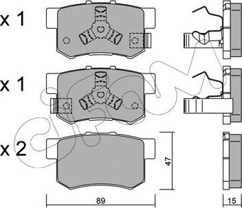 Cifam 822-173-1 - Sada brzdových destiček, kotoučová brzda parts5.com