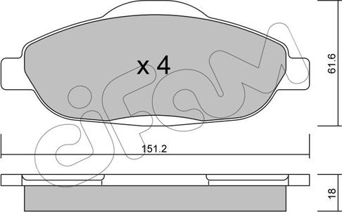 Cifam 822-804-0 - Brake Pad Set, disc brake parts5.com