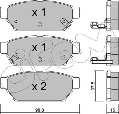 Cifam 822-396-0 - Komplet zavornih oblog, ploscne (kolutne) zavore parts5.com