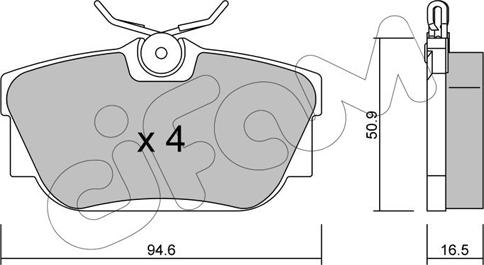 Cifam 822-346-0 - Piduriklotsi komplekt,ketaspidur parts5.com