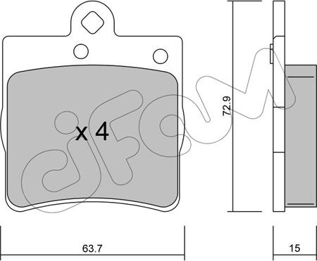 Cifam 822-343-0 - Brake Pad Set, disc brake parts5.com