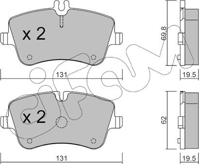 Cifam 822-342-0 - Brake Pad Set, disc brake parts5.com