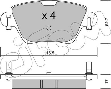 Cifam 822-319-0 - Set placute frana,frana disc parts5.com