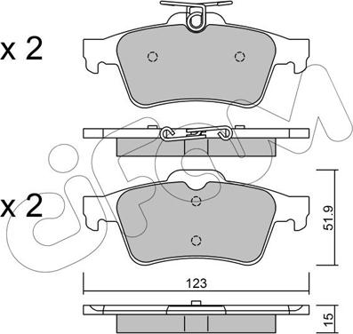 Cifam 822-337-3 - Komplet zavornih oblog, ploscne (kolutne) zavore parts5.com