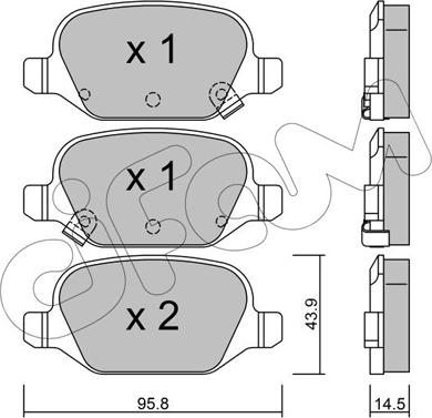 Cifam 822-324-5 - Brake Pad Set, disc brake parts5.com