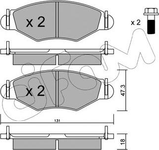 Cifam 822-254-1 - Brake Pad Set, disc brake parts5.com