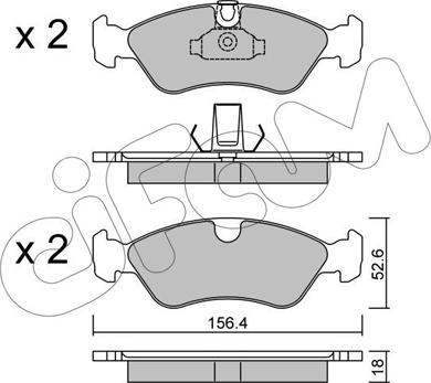 Cifam 822-208-0 - Komplet zavornih oblog, ploscne (kolutne) zavore parts5.com