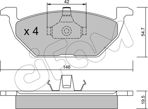 Cifam 822-211-0 - Sada brzdových destiček, kotoučová brzda parts5.com