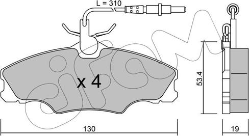 Cifam 822-213-0 - Σετ τακάκια, δισκόφρενα parts5.com