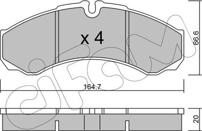 Cifam 822-212-6 - Тормозные колодки, дисковые, комплект parts5.com