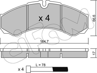 Cifam 822-212-3 - Brake Pad Set, disc brake parts5.com