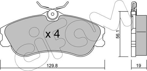 Cifam 822-217-1 - Sada brzdových destiček, kotoučová brzda parts5.com