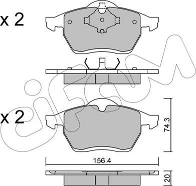 Cifam 822-279-0 - Kit de plaquettes de frein, frein à disque parts5.com