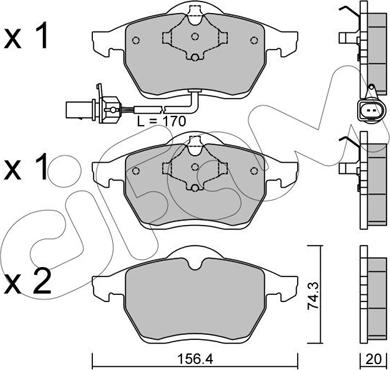 Cifam 822-279-1 - Set placute frana,frana disc parts5.com