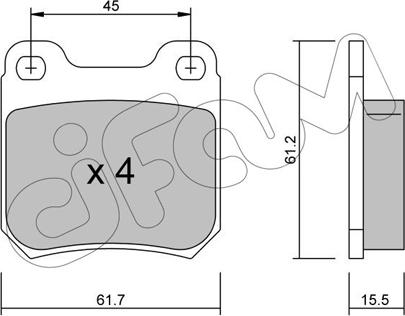 Cifam 822-275-0 - Komplet kočnih obloga, disk kočnica parts5.com