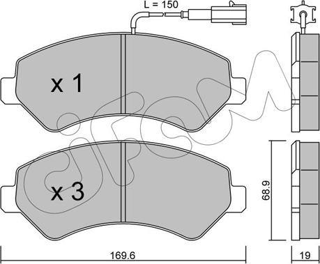 Cifam 822-709-0 - Set placute frana,frana disc parts5.com