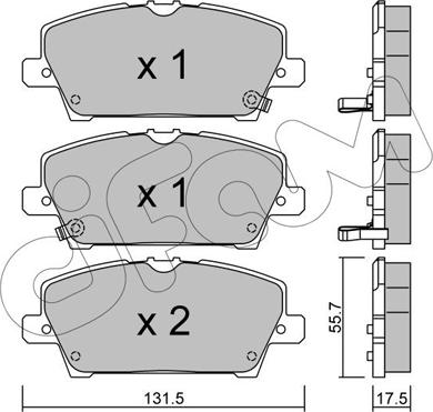 Cifam 822-728-0 - Brake Pad Set, disc brake parts5.com