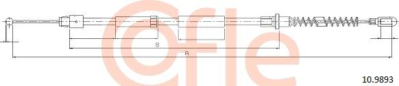 Cofle 92.10.9893 - Cable, parking brake parts5.com