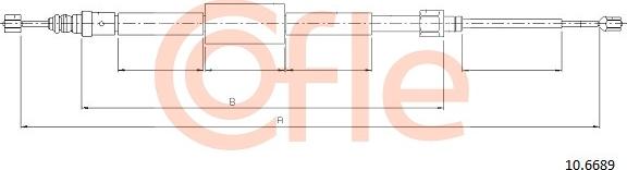 Cofle 92.10.6689 - Жило, ръчна спирачка parts5.com