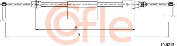 Cofle 92.10.6215 - Cablu, frana de parcare parts5.com