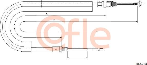 Cofle 92.10.6224 - Cable, parking brake parts5.com