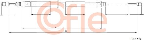 Cofle 92.10.6794 - Cable de accionamiento, freno de estacionamiento parts5.com