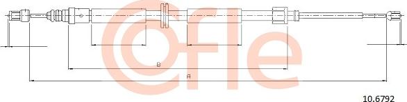 Cofle 92.10.6792 - Cable de accionamiento, freno de estacionamiento parts5.com