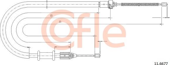 Cofle 92.11.6677 - Tel halat, el freni parts5.com