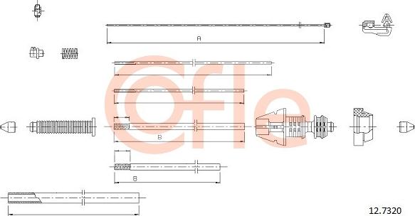 Cofle 92127320 - Accelerator Cable parts5.com