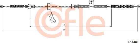 Cofle 92.17.1481 - Cable, parking brake parts5.com