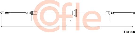 Cofle 92.1.RE008 - Cable, parking brake parts5.com