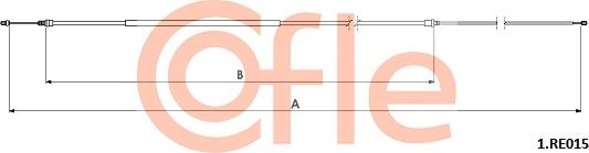 Cofle 92.1.RE015 - Ντίζα, φρένο ακινητοποίησης parts5.com