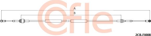 Cofle 92.2CB.FI008 - Cable, manual transmission parts5.com