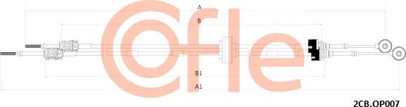 Cofle 92.2CB.OP007 - Cable, manual transmission parts5.com