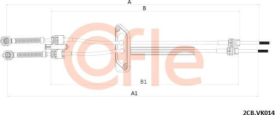 Cofle 92.2CB.VK014 - Cable, manual transmission parts5.com