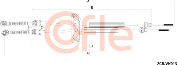 Cofle 92.2CB.VK013 - Трос, ступенчатая коробка передач parts5.com