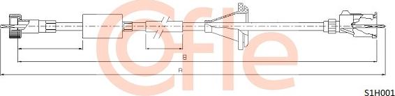 Cofle S1H001 - Árbol flexible del velocímetro parts5.com