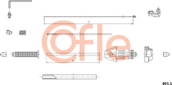 Cofle 92.493.1 - Cablu acceleratie parts5.com