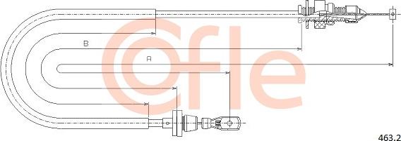 Cofle 463.2 - Cable del acelerador parts5.com