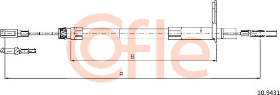 Cofle 92.10.9431 - Tirette à câble, frein de stationnement parts5.com