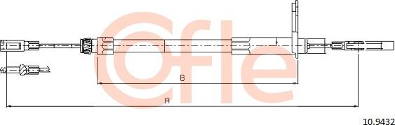 Cofle 92.10.9432 - Tirette à câble, frein de stationnement parts5.com