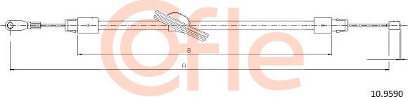 Cofle 10.9590 - Huzal, rögzítőfék parts5.com