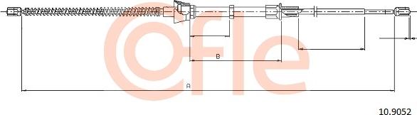 Cofle 10.9052 - Żażné lanko parkovacej brzdy parts5.com