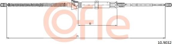 Cofle 10.9032 - Tažné lanko, parkovací brzda parts5.com