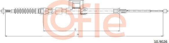 Cofle 10.9026 - Cablu, frana de parcare parts5.com