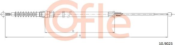 Cofle 92.10.9023 - Čelično uže, parkirna kočnica parts5.com