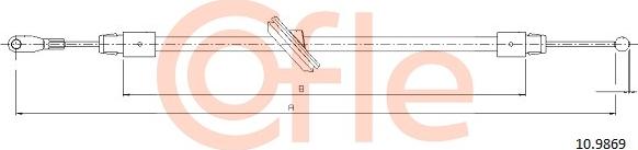 Cofle 10.9869 - Ντίζα, φρένο ακινητοποίησης parts5.com